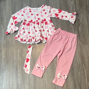 Heart Print Kids Set- 18-24m